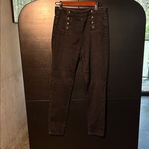 Forever 21 Black Skinny Jeans with Button Detail